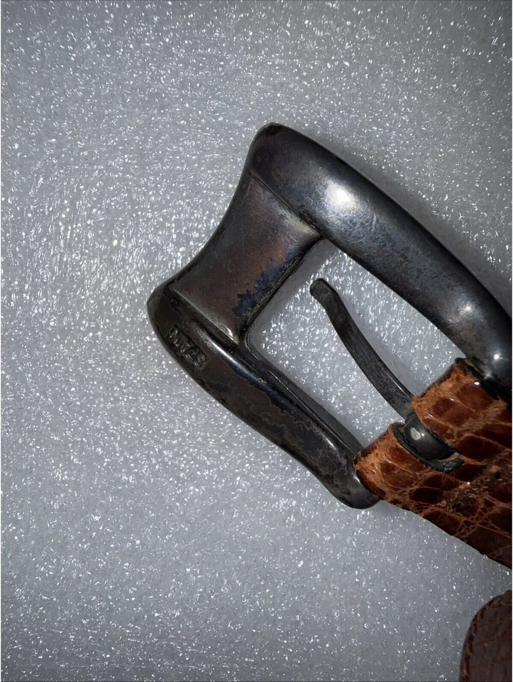 Vintage Markus Neumann Genuine Crocodile/Lizard Leather Belt Brown  38 Spain